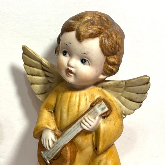 Vintage Christmas Homco Angel Figurines Playing Musical Instruments - Picture 7 of 13